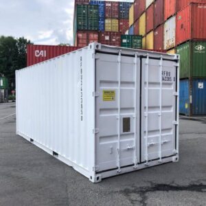 20ft shipping container (one trip) white (ral 9003)