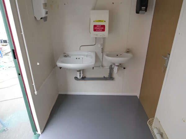 2+1 steel toilet cabin 12ft x 9ft