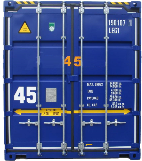 45ft high cube pallet wide shipping container's for sale