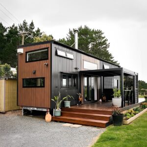 luxury 40ft prefab container house with easy folding sandwich panels.