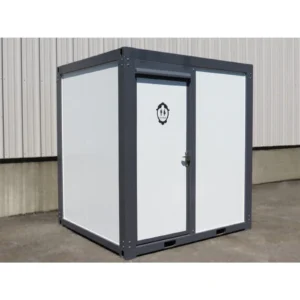 portable restroom, bathroom, mobile toilet with shower and sink