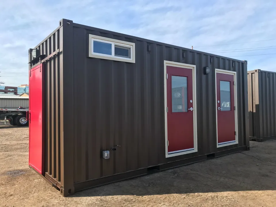 shipping container restroom (conex portable bathroom)
